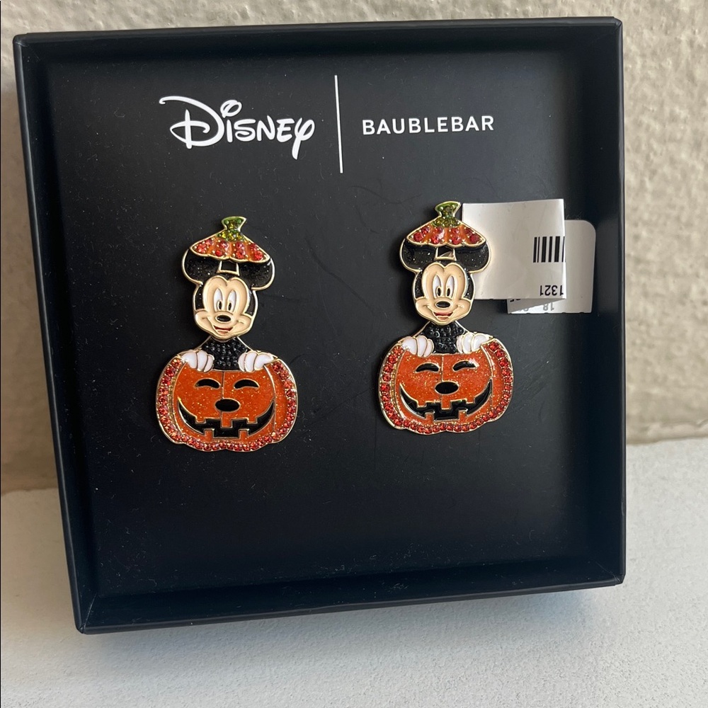 Disney BaubleBar Mickey Pumpkin Earrings Halloween
